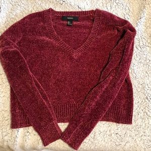 crush velvet cropped long sleeve